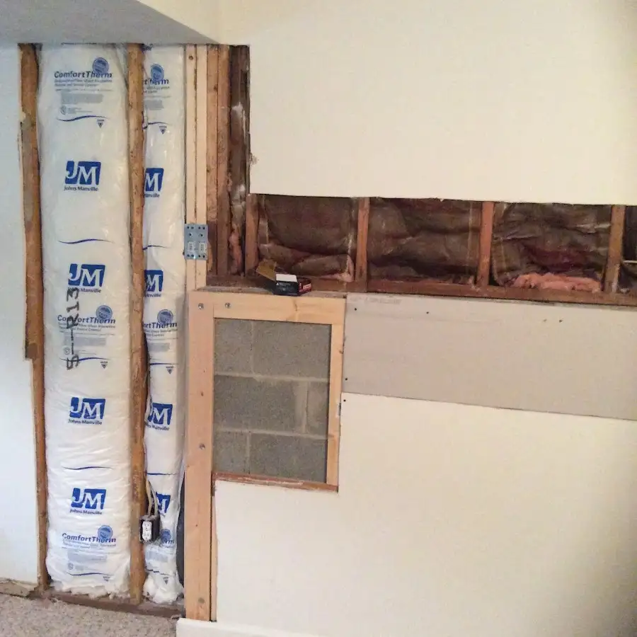 Wall insulation replacement during Contents Cleaning & Restoration in Fountain Valley